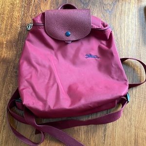 LONGCHAMP LE PLIAGE BACKPACK RED BURGENDY